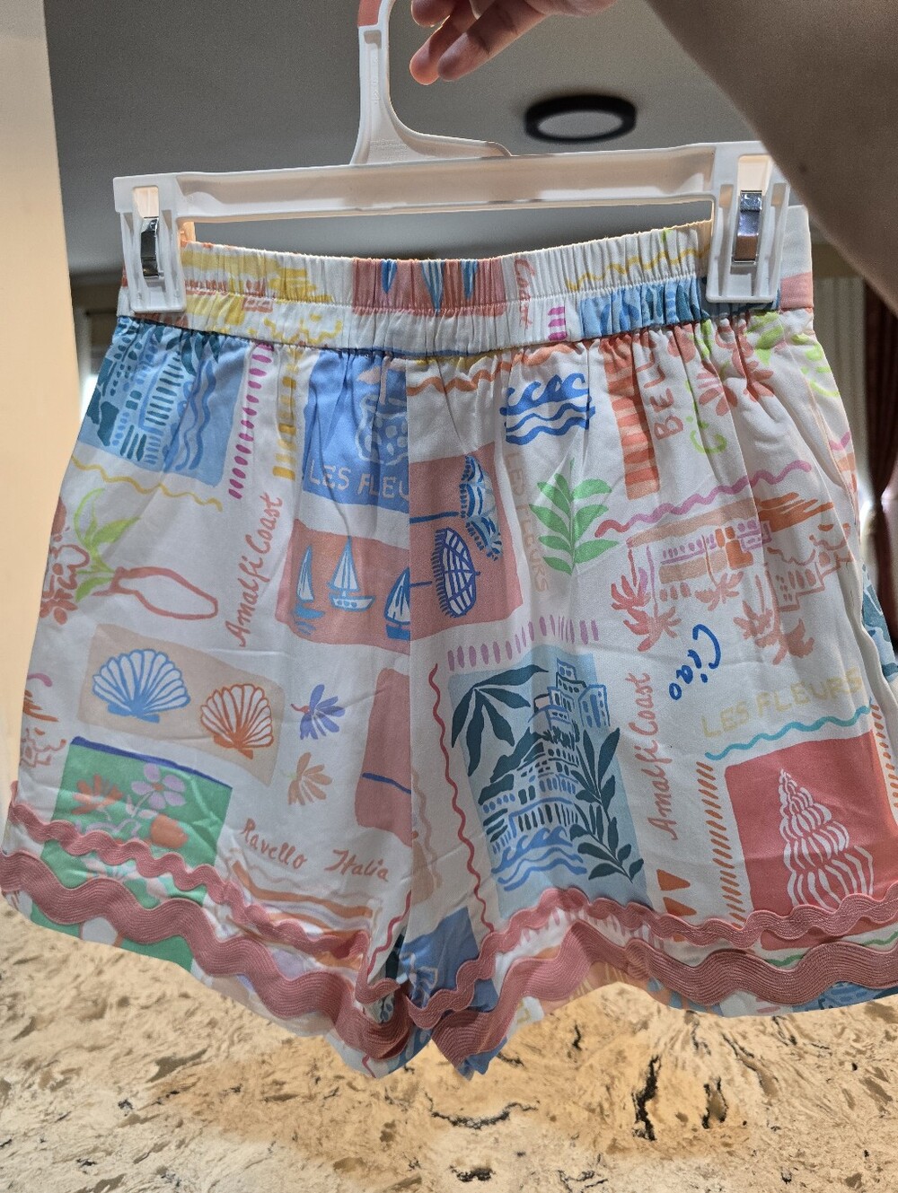 NWT Prosperina Sienna Multi Print Cotton Tab Shorts XS - Picture 9 of 9